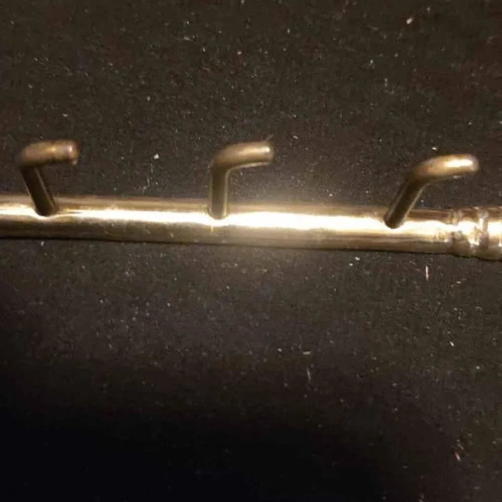 Vintage Brass Toned Skeleton Key Holder